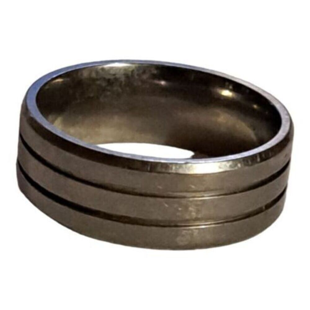 Titanium Wedding Band Ring Comfort Fit Mens Womens silver Size 10‎